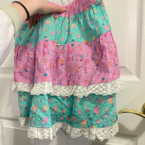 Beach Bunny NWT Everette aqua/pink seashell cutout open back coquette mini dress - Picture 8 of 11